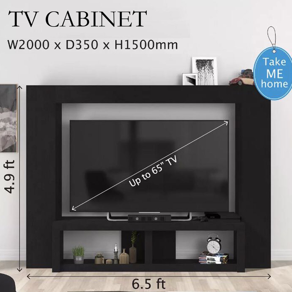 65 Inch TV TV Wall TV Stand TV Bracket Wooden TV Storage Home
