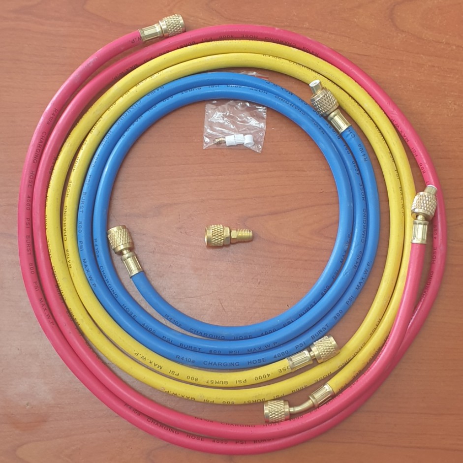 Manifold Refrigerantion Charging Hose 1.5M x 3pcs (R,B,Y) for R134,R12