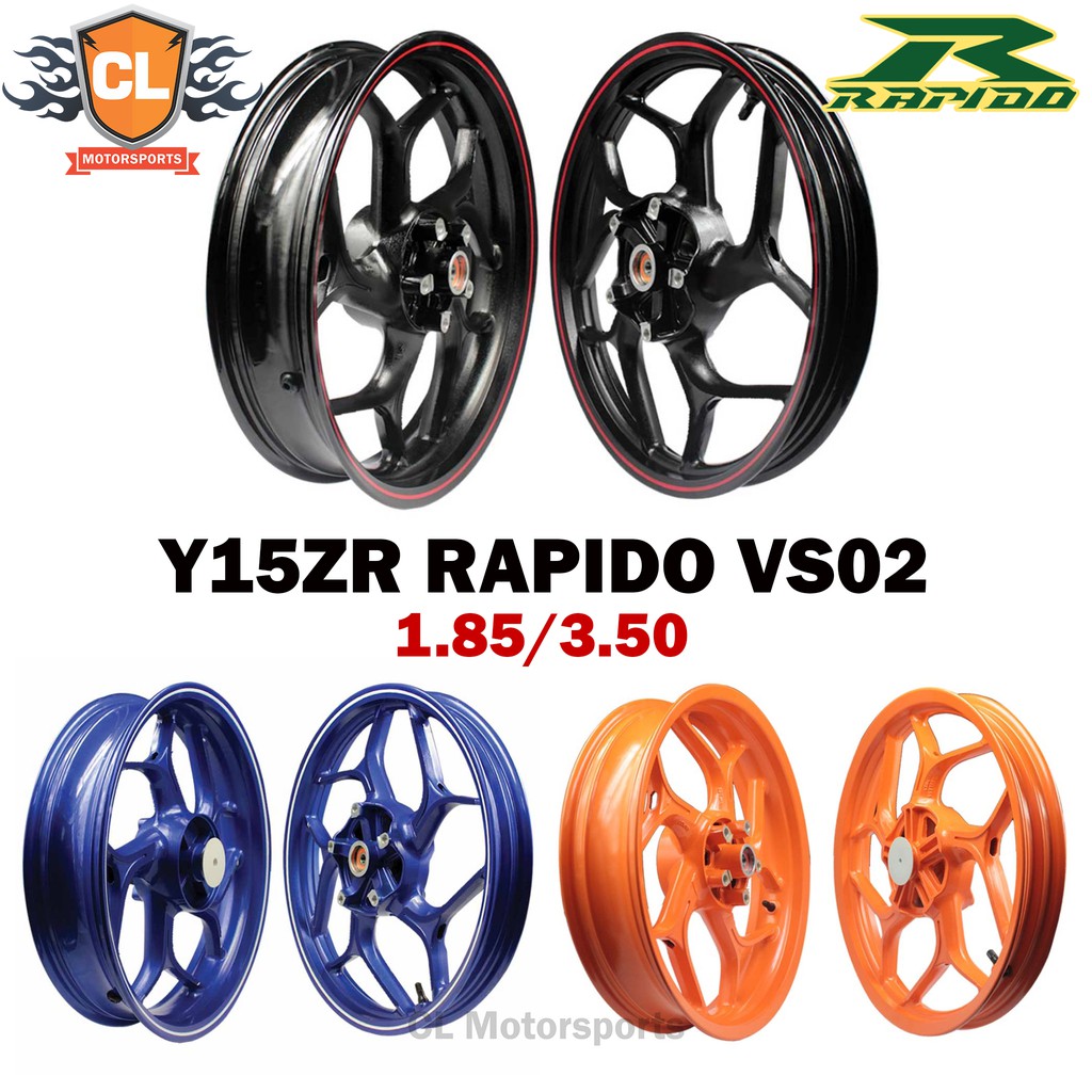 Y15zr Sport Rim Rapido Vs02 1 85 3 50 Black Red Blue White Orange