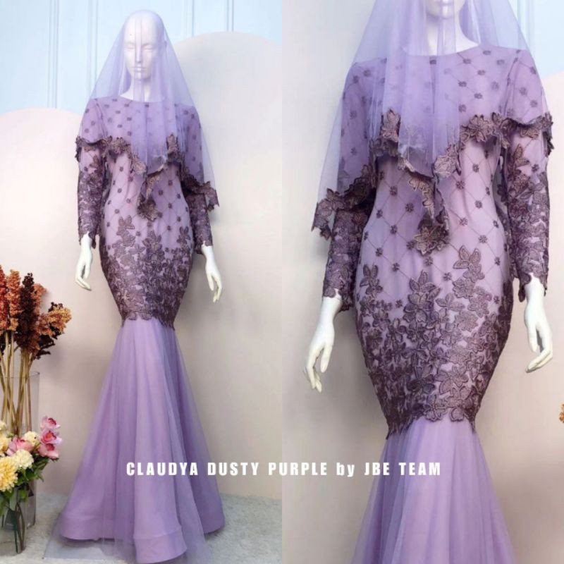  S M L XL Free veil Claudya exclusive kurung lace nikah 