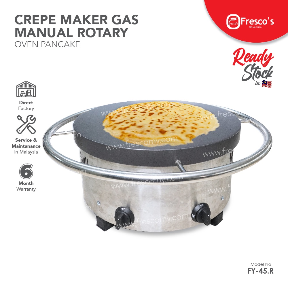 [CLEARANCE] Crepe Maker Gas Manual Rotary Oven Pancake