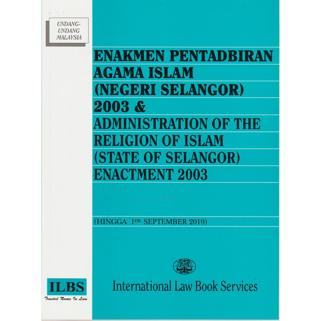 Enakmen Pentadbiran Agama Islam Negeri Selangor 2003 Shopee Malaysia