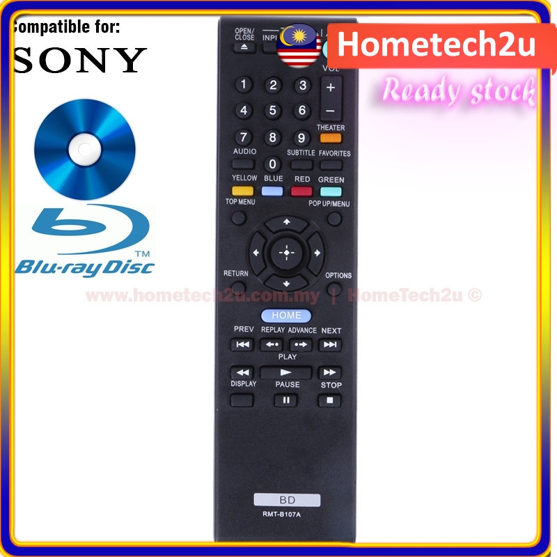 Ready Stock Msia Oem Sony Blu Ray Dvd Player Remote Control Replacement Shopee Malaysia