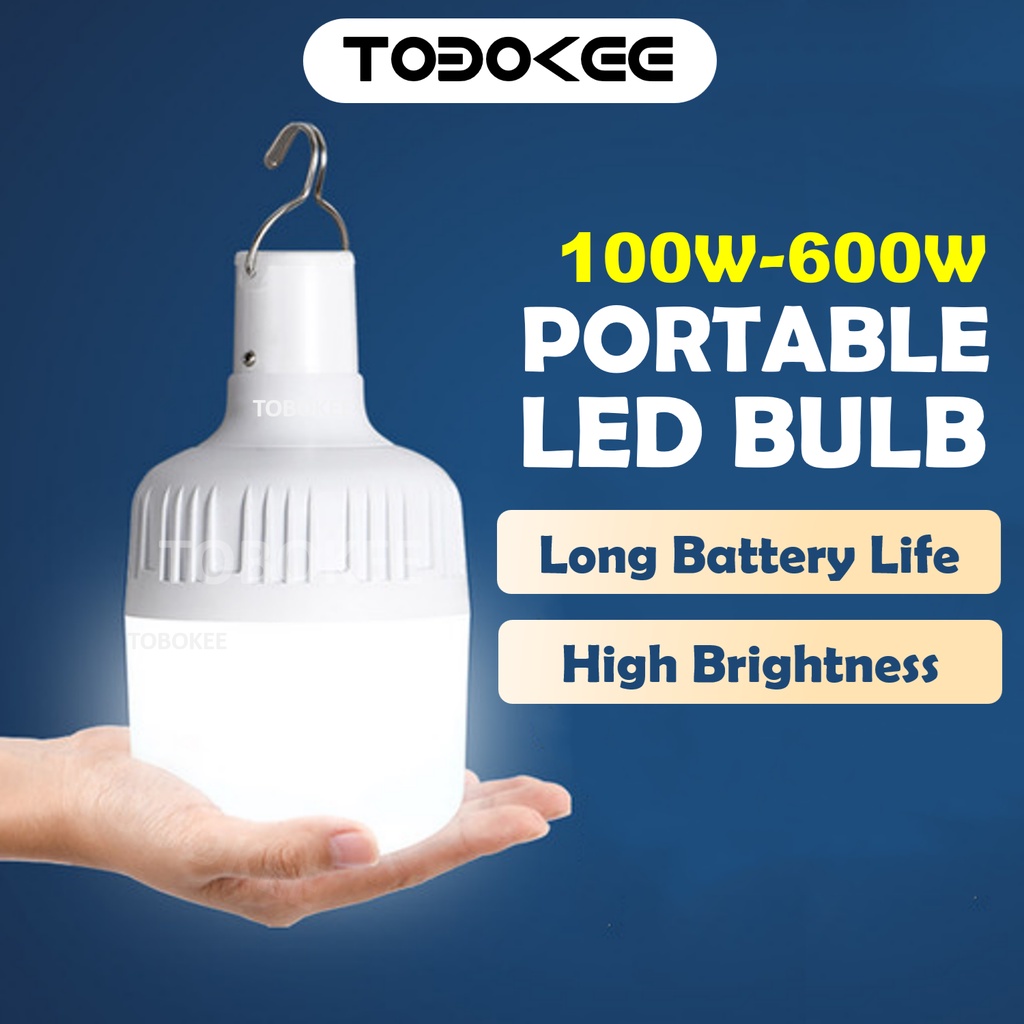 Unlimited Rechargeable LED Light Bulb USB Portable Lamp for Emergency, Camping, Night Market Lampu Malam Kecemasan可充电灯泡