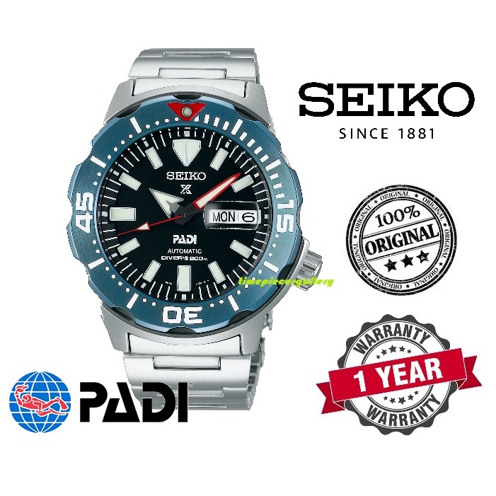Seiko Prospex x PADI Monster Divers 200m Automatic Watch SRPE27K1 | Shopee  Malaysia