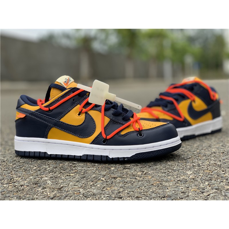 nike dunk off white michigan