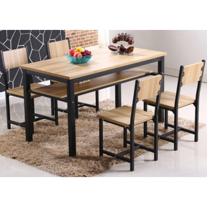 DINING TABLE INCLUDE 4 CHAIRS SETs MEJA  MAKAN  KERUSI round 