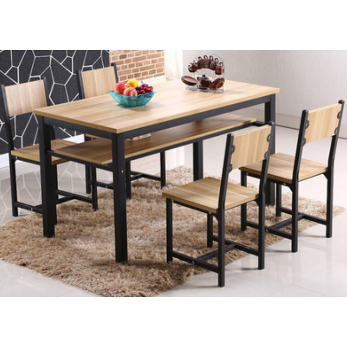 DINING TABLE INCLUDE 4 CHAIRS SETs MEJA MAKAN KERUSI round 