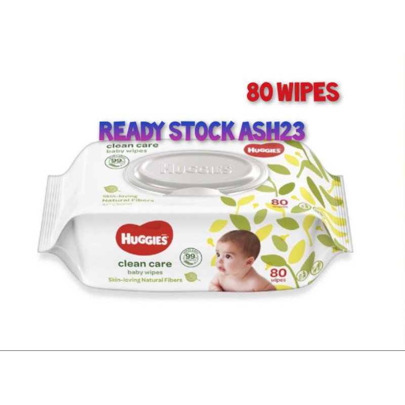 Huggies Clean Care Baby Wipes 80s Shopee Malaysia