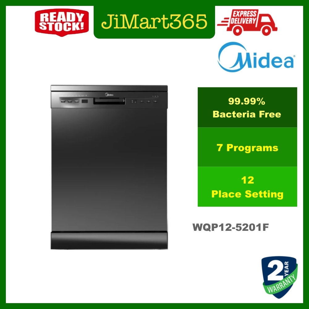 Midea Dishwasher (7 PROGRAMS, 12 PLACE SETTINGS) | WQP12-5201F