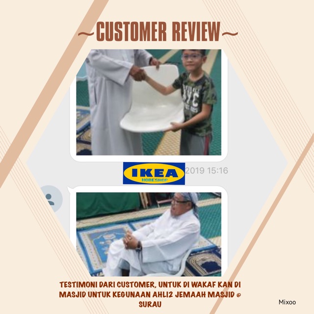 Tebal Kualiti Jamin Kerusi Kuliah Ikea Kerusi Surau Masjid Kerusi Lantai Floor Chair Pray Chair Shopee Malaysia