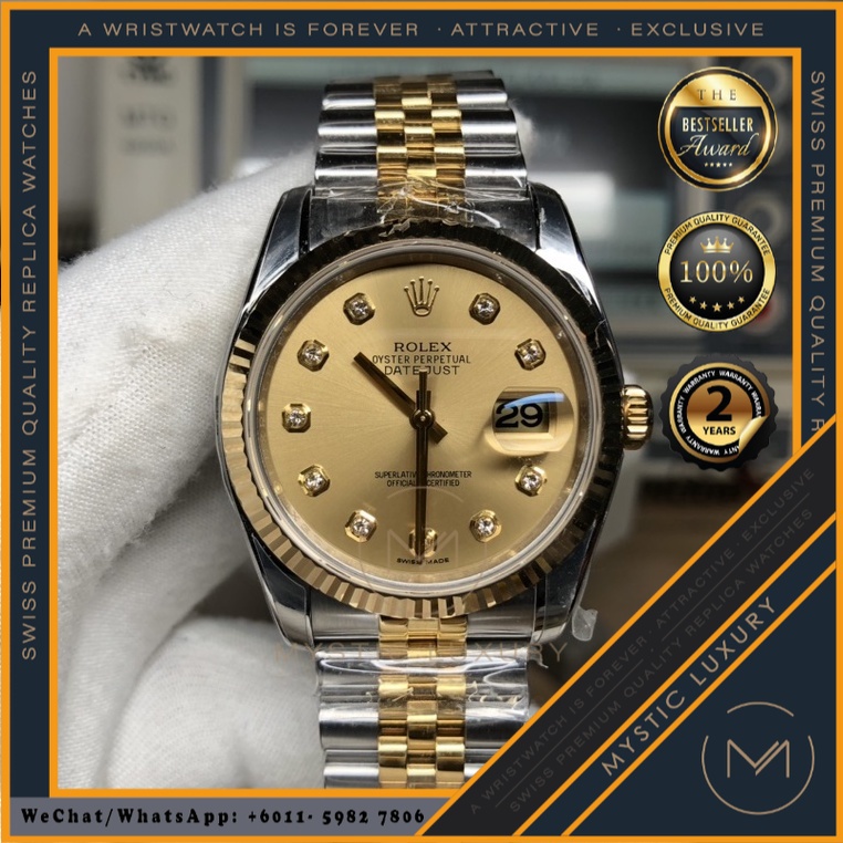 SWISS QUALITYRL ROLEXS  DATEJUST 279174 SS/YG CASE FLUTED CASE 28MM Y G DIAL  MYSTIC LUXURY LADIES WATCH LUXURY