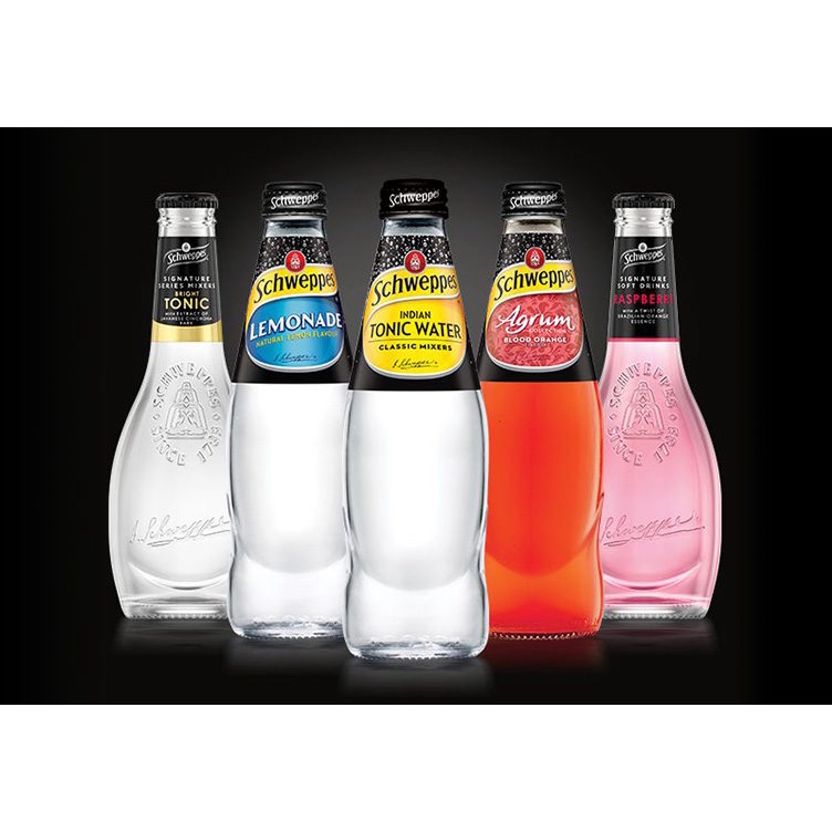 SCHWEPPES MIXERS TONIC WATER/ NATURAL MINERAL WATER(GLASS BOTTLE) 300ML ...