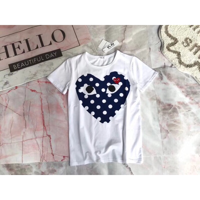 cdg polka dot t shirt