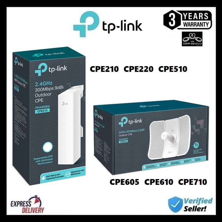 TP LINK CPE210 CPE220 CPE510 CPE605 CPE610 CPE710 300MBPS OUTDOOR CPE
