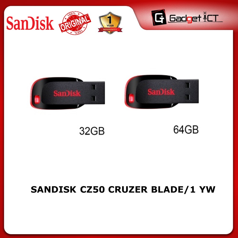 SANDISK CZ50 CRUZER BLADE 32GB AND 64GB HANDY DRIVE | Shopee Malaysia
