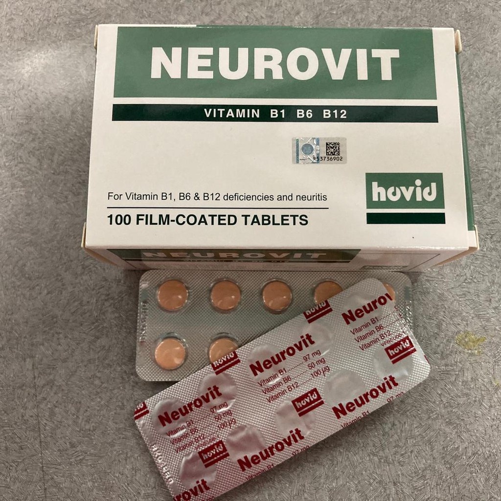 Hovid Neurovit Vitamin B1 B6 B12 Untuk Saraf Urat Sakit Dan Tambah Tenaga Stamina 10 Biji Shopee Malaysia