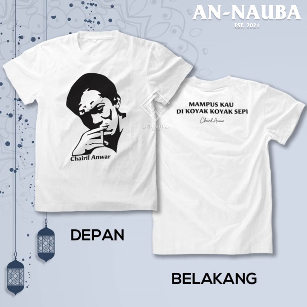 KATUN Activist T-Shirt Chairil Anwar Figure Ripped Off And Off, Combed 30s Cotton Distro [AN-6483]