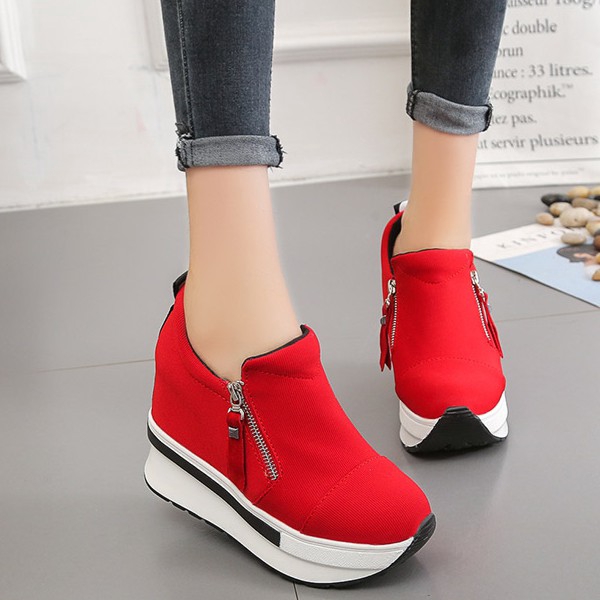 Available Zipper Increase Women Wedge Shoes Lovely Shoes Sport Platforms  Fashion | Shopee Malaysia