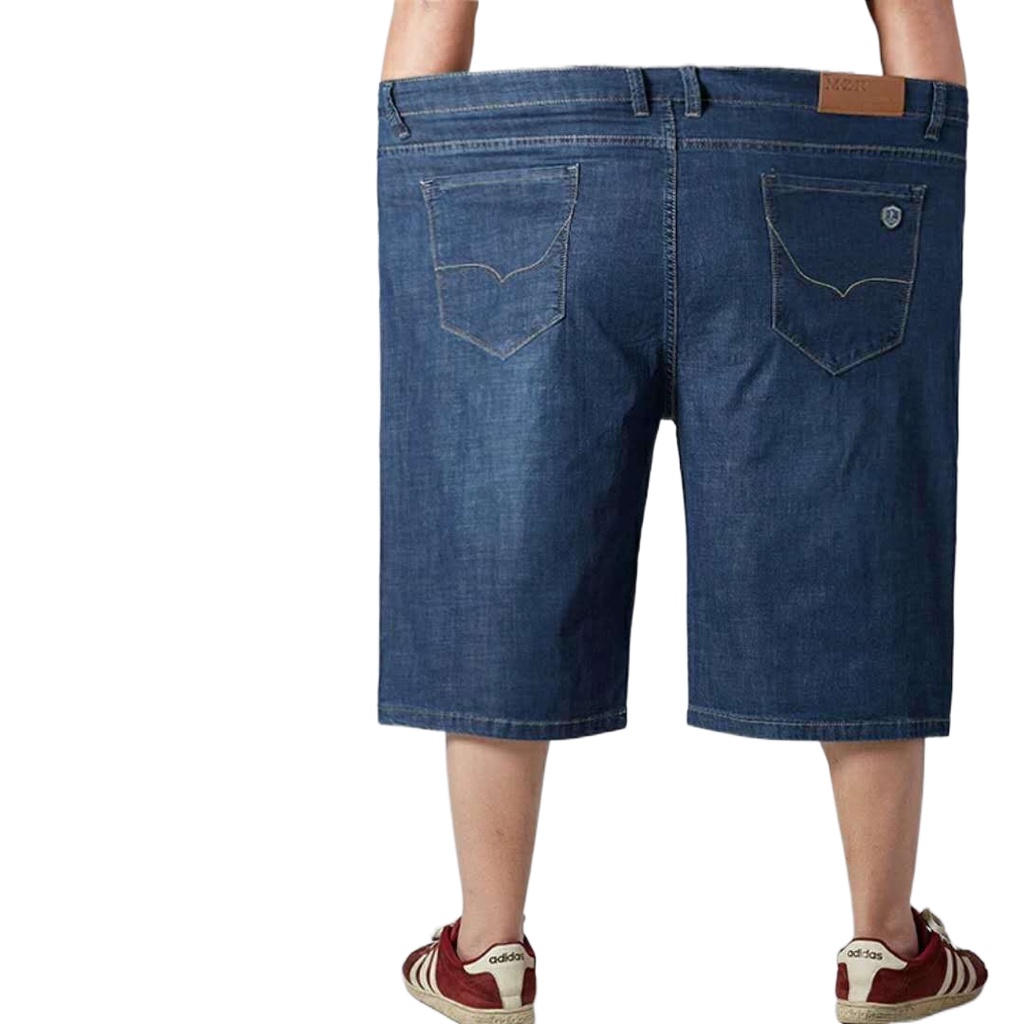 ❉✾Plus fat plus size shorts men s fat extra-large thin stretch men s summer seven-point jeans loose 7-point pants
