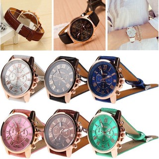 Available Geneva New Original Women Men PU Genuine Leather Watch Watches