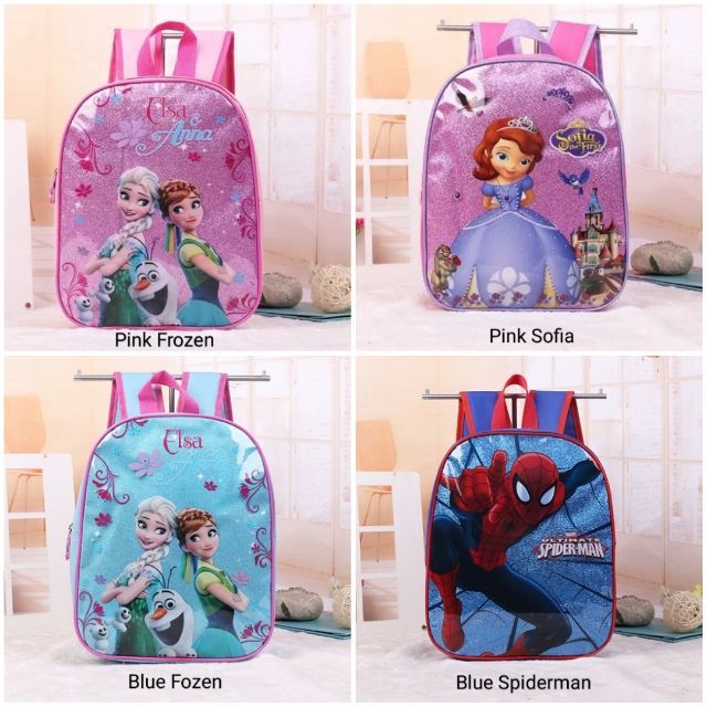 pink spiderman backpack
