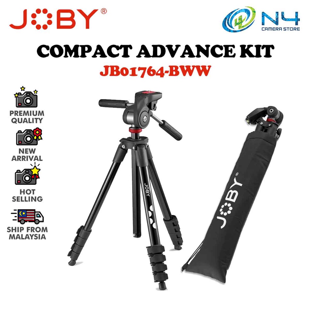 JOBY COMPACT アドバンス 3WAY雲台 JB01764-BWW キット ブラック 5段 JOBY ジョビー COMPACT アドバンス キット JB01764-BWW
