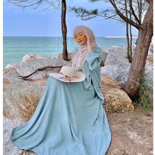 Daisy Kurung Haurabelle Baju Kurung Modern Ironless Murah Women Blouse Jubah Muslimah Bf Friendly baju raya 2022 SET