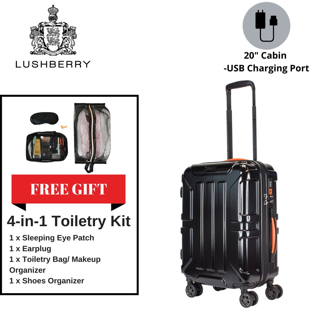 hard case luggage with usb charger