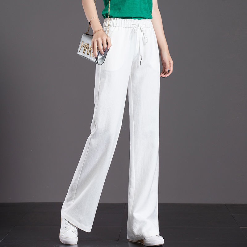 cotton straight leg pants