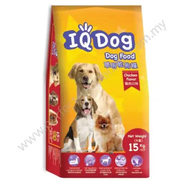 IQ Dog Dog Dry Food Chicken Flavour 15KG Shopee Malaysia