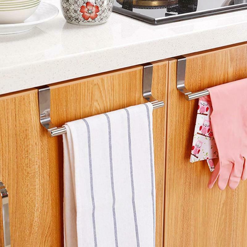 Over Door Towel Rail Hanger Kitchen Cabinet Cupboard Draw Hand Holder
