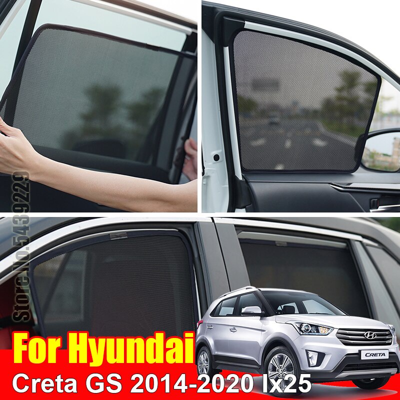 For Hyundai Creta GS 20142020 Ix25 Car Sunshade Shield Custom Mesh Frame Curtain Side