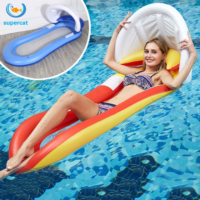 pool float with sunshade