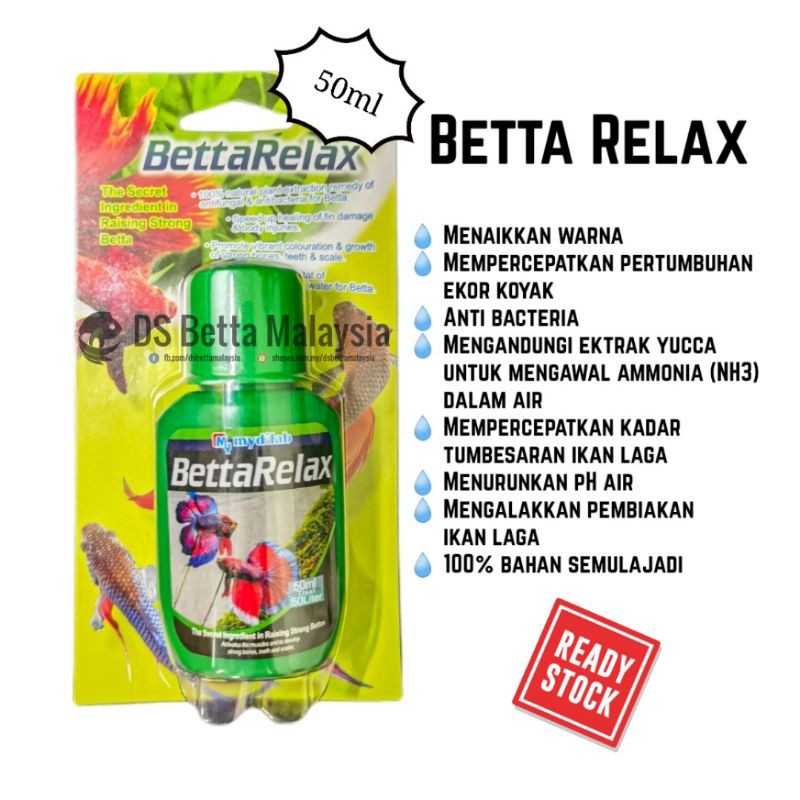 Betta Relax 50ml untuk ikan laga/betta fish