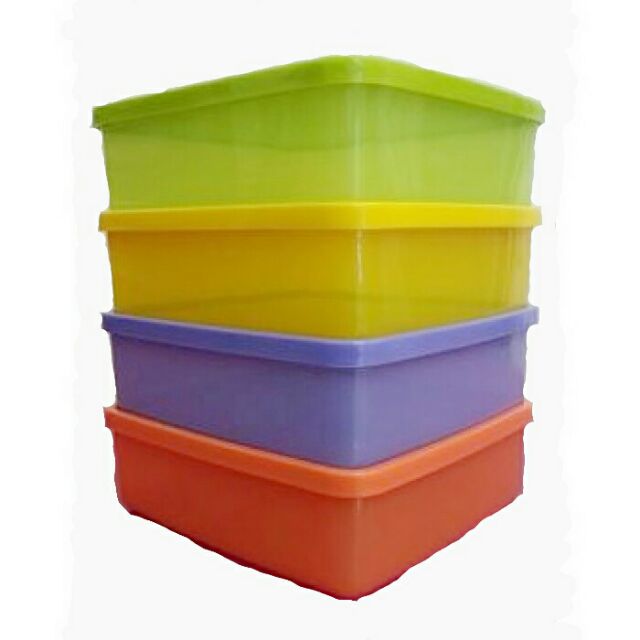 Tupperware Lunch Box Large Square AWay (4) 620ml Shopee Malaysia