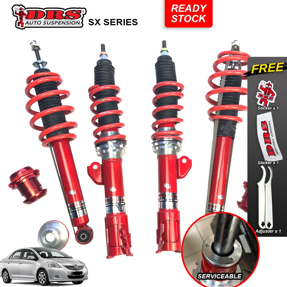 Adjustable Toyota Vios Ncp93 2007 2013 Drs High Low Pro Adjustable Absorber Fully Serviceable Boleh Servis Shopee Malaysia