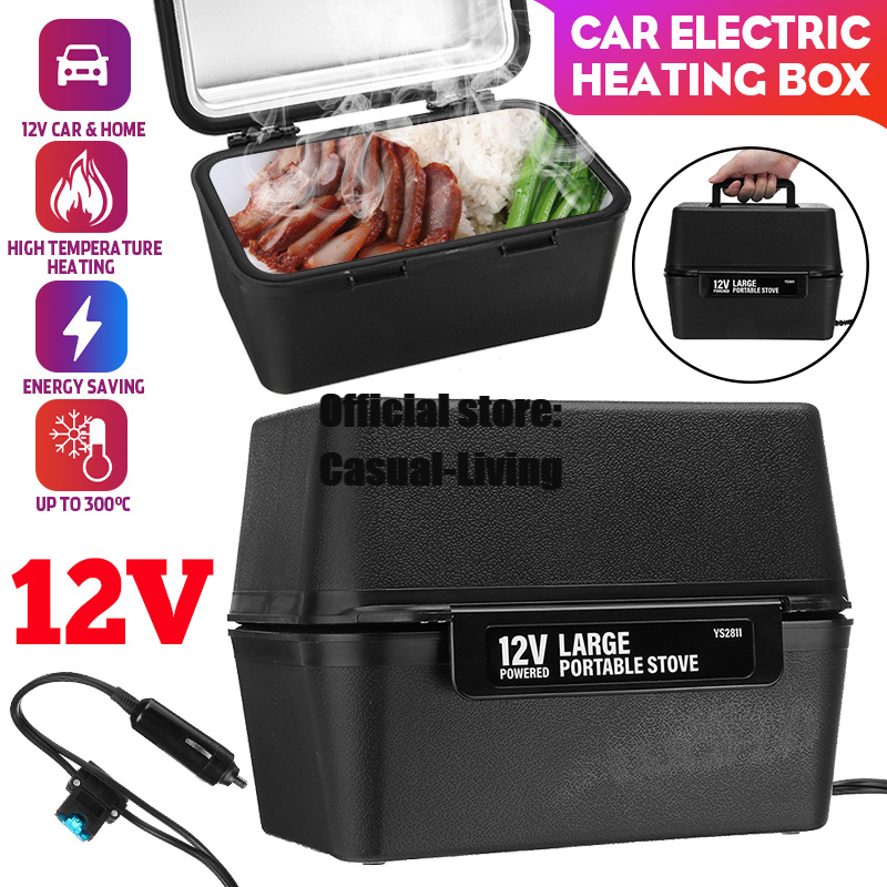 Portable Large Capacity Electric Lunch Box Electric Heating Food Warmer Heater Rice Container for Home Office Car Lunch Box 12V 