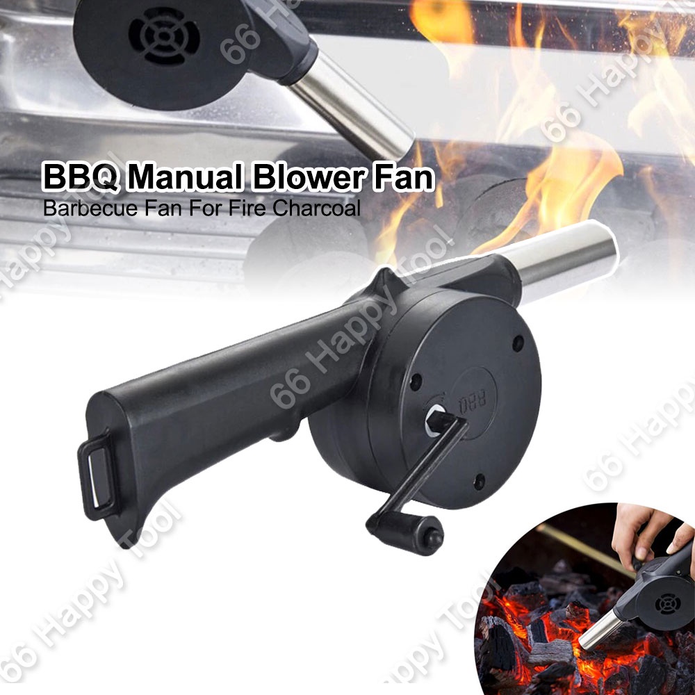 BBQ Manual Blower Fan Hand Crank Powered Fan Outdoor Barbecue Air