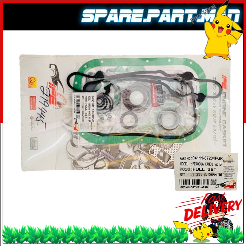 Full Overhaul Gasket Set for Perodua Kancil 660 & 850 "Carbon Head" (1