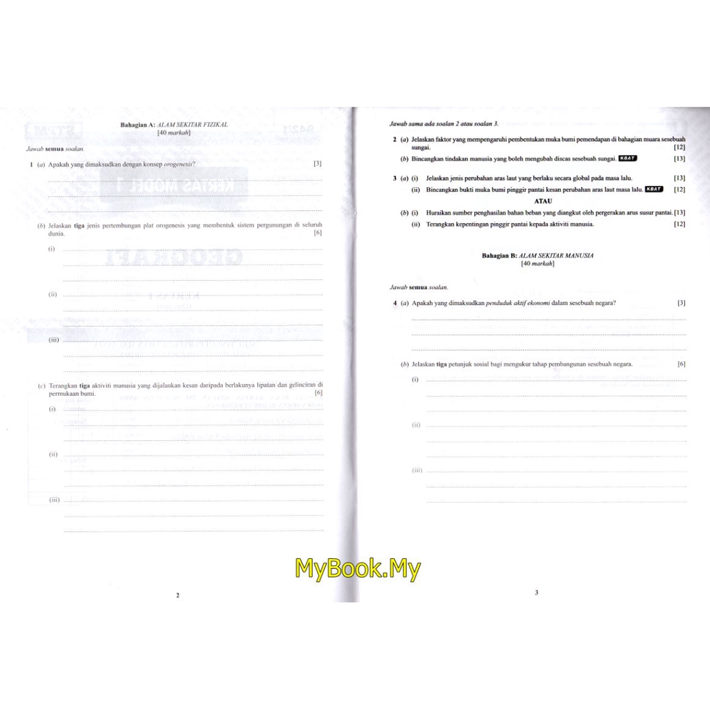 Myb Buku Latihan Skor A Dalam Stpm Semester 1 Geografi Ilmu Bakti Shopee Malaysia