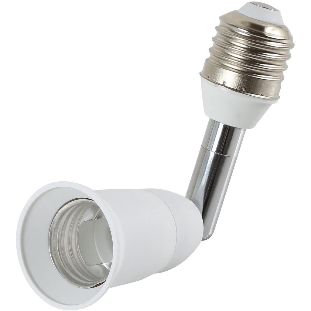 E26/E27 Light Socket Extender - Adjustable 90° Vertical/Horizontal, 4.5" Extension