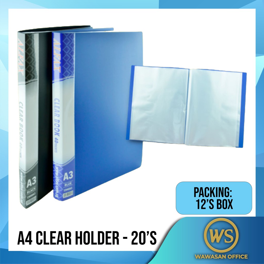 A3 Clear Holder File / Fixed Clear Holder / Document Holder / Display