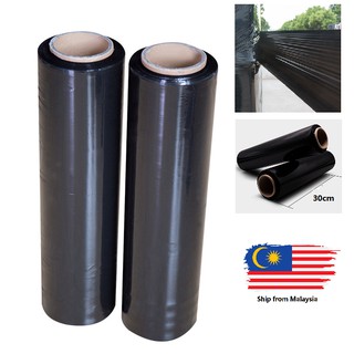 black plastic wrap