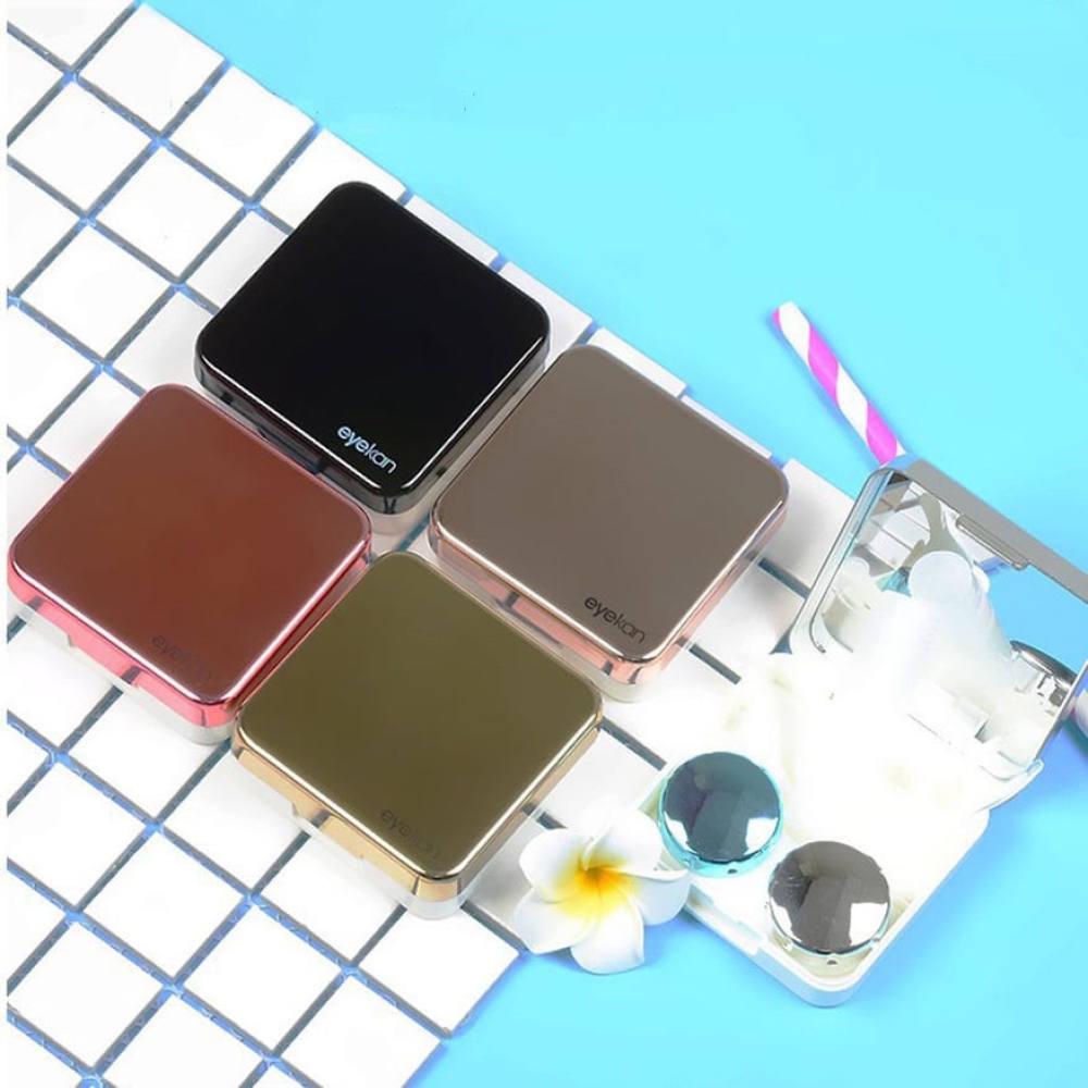 Holder Lens Case Box Casing Container Mini Contact Travel Eye Care Kit Set With Mirror Gift