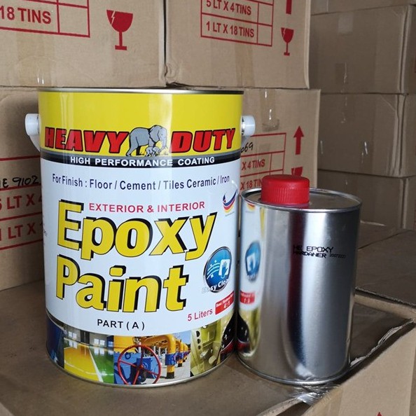 HEAVY DUTY BRAND ( 5L SET ) Two Pack Epoxy Floor Paint 4