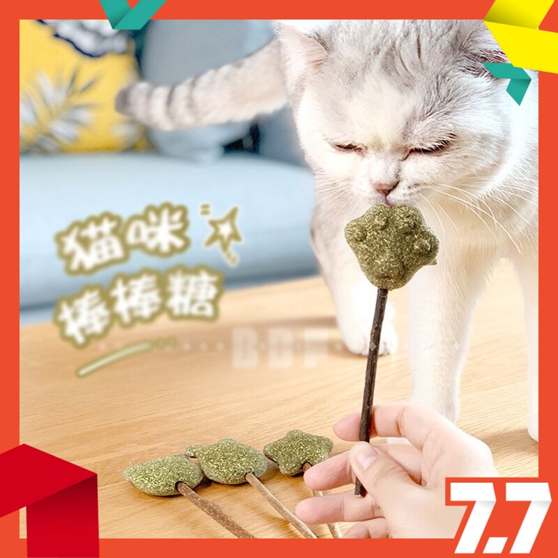 Japanese-PawPaw Catnip Lolipop Stick Toy Chewing Teeth Pet Snack 