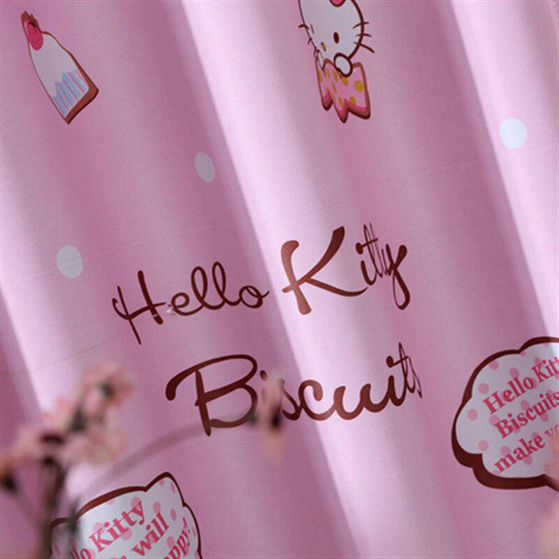  Langsir Hello Kitty  Curtain Cartoon Blackout Cloth Pink 