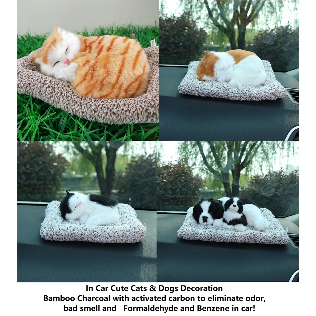 [Ready Stock KL]Cute Cats model In Car Bamboo Charcoal Activated Carbon Air Purifier Eliminate Odor Bad Smell In Car