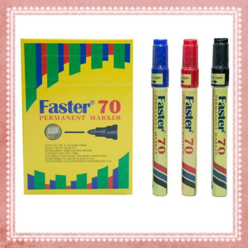 FASTER 70 permanent marker pen (1 UNIT) Shopee Malaysia